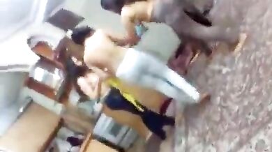 College Half Naked Ladies Dancing New Year